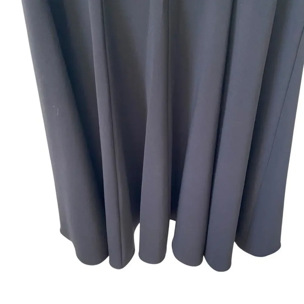 Jay Godfrey Allman Black Strapless Ruffle Gown Side Slit lined in satin size 12 - Picture 8 of 9